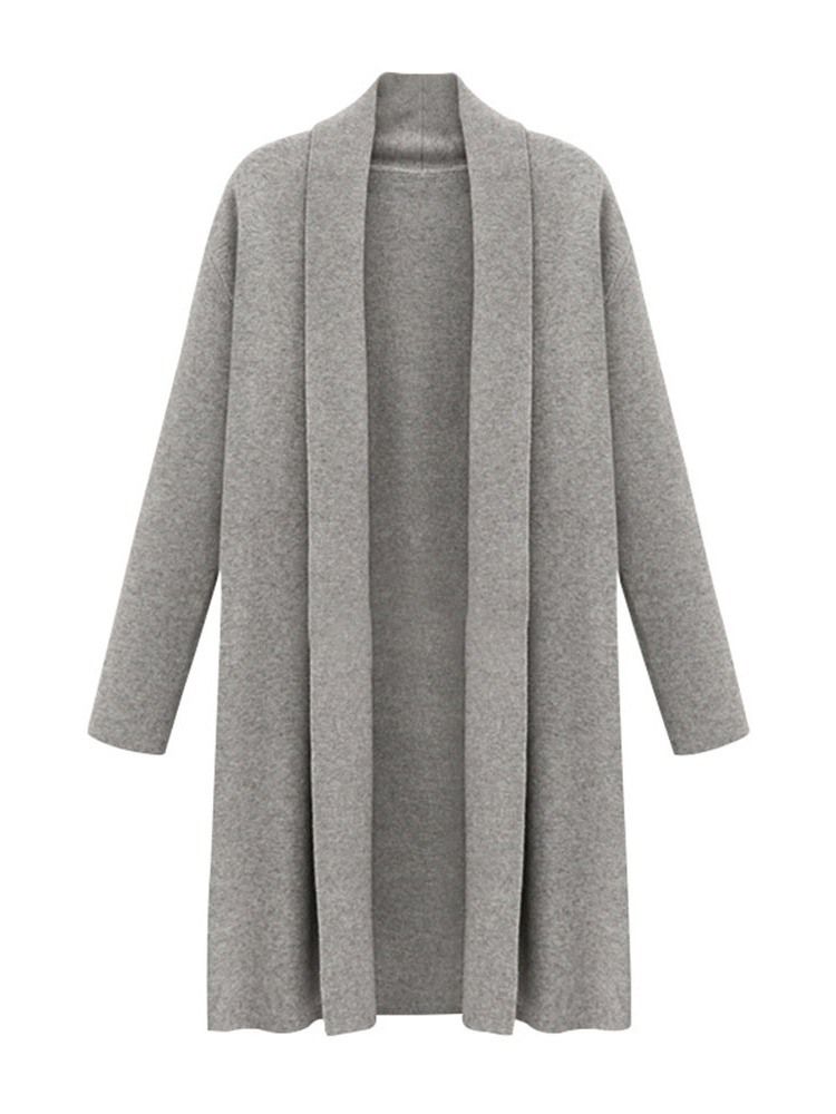 Kvinders Indpakket Lang Revers Vinter Afslappet Trenchcoat