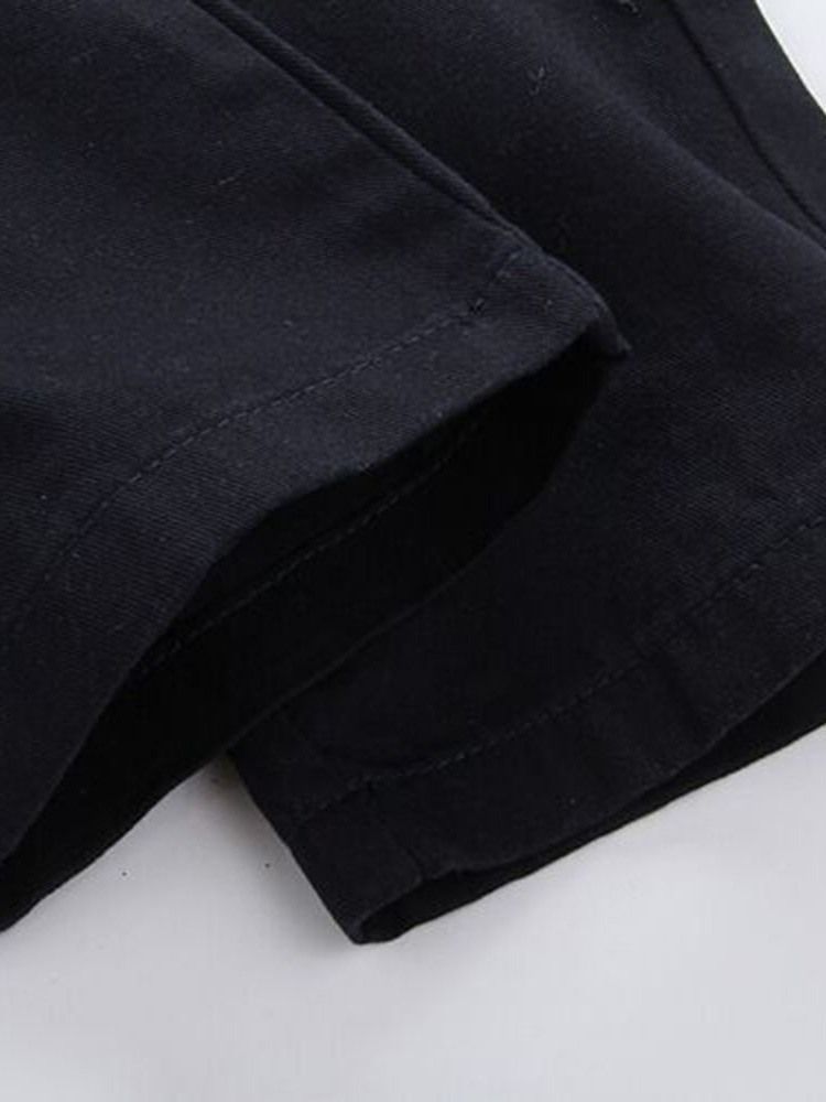 Straight Patchwork Floral Mid Waist European Men's Casual Pants