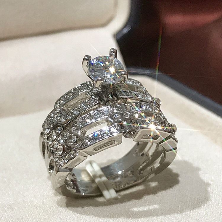 Romantisk Diamante Festringe