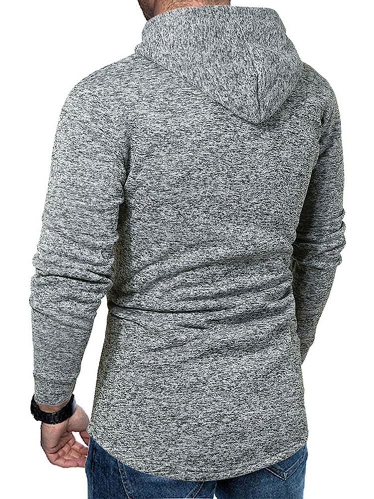 Pocket Pullover Almindelig Hættetrøje Til Mænd